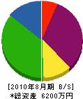 庄司水道 貸借対照表 2010年8月期