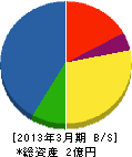 小竹電気温調 貸借対照表 2013年3月期