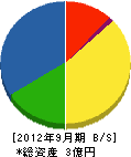 大川原建設 貸借対照表 2012年9月期