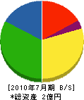 栄伸工業 貸借対照表 2010年7月期