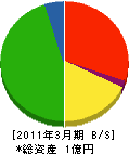 桜井塗装 貸借対照表 2011年3月期