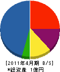 筒井工務店 貸借対照表 2011年4月期