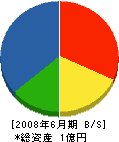 川田土木 貸借対照表 2008年6月期