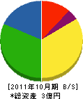 青木組 貸借対照表 2011年10月期