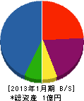 鈴久建設 貸借対照表 2013年1月期