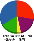 髙源組 貸借対照表 2012年12月期