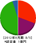 和田商店 貸借対照表 2012年8月期
