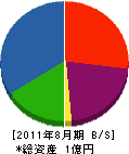 清水荘工務店 貸借対照表 2011年8月期