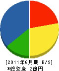 三島組 貸借対照表 2011年6月期