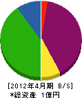 天野組土建 貸借対照表 2012年4月期