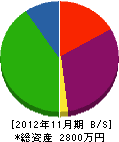 岡伸工業 貸借対照表 2012年11月期