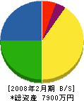 鳥取市上水道事業（同） 貸借対照表 2008年2月期