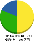 徳永工業 貸借対照表 2011年12月期 徳永工業 貸借対照表 2011年12月期