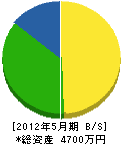 前田組 貸借対照表 2012年5月期