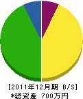 唐田板金 貸借対照表 2011年12月期