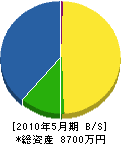 中田興業 貸借対照表 2010年5月期
