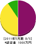 石戸電気 貸借対照表 2011年5月期