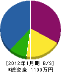 青木塗装 貸借対照表 2012年1月期 青木塗装 貸借対照表 2012年1月期