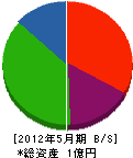 下田組 貸借対照表 2012年5月期