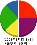 栗田理建工業 貸借対照表 2009年9月期