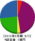 亜細亜産業 貸借対照表 2012年8月期