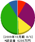 宮崎建設 貸借対照表 2009年10月期