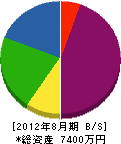 中澤電気工事 貸借対照表 2012年8月期