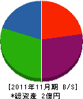 アジアベンチャ 貸借対照表 2011年11月期