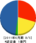 富田建設 貸借対照表 2011年6月期