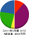 渡辺ホームガーデン 貸借対照表 2011年9月期