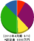 上田技研 貸借対照表 2012年4月期