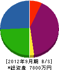 三井商会 貸借対照表 2012年9月期