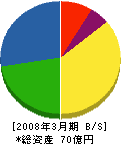 中電配電サポート 貸借対照表 2008年3月期