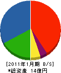 日新産業 貸借対照表 2011年1月期