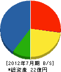 岡本電気 貸借対照表 2012年7月期