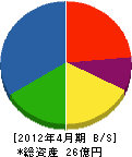 朝日鉄工 貸借対照表 2012年4月期