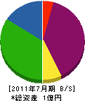 渋谷総合設備工業 貸借対照表 2011年7月期