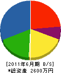 高橋電業 貸借対照表 2011年6月期