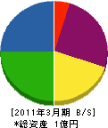 冨田電氣 貸借対照表 2011年3月期