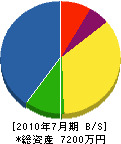 松喜土木工業 貸借対照表 2010年7月期