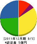 吉山塗料店 貸借対照表 2011年12月期