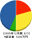 山本建設工業 貸借対照表 2009年12月期
