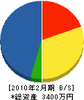 上野園 貸借対照表 2010年2月期