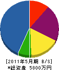 太田配管 貸借対照表 2011年5月期