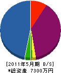 音田工務店 貸借対照表 2011年5月期