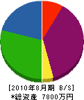 武田塗装 貸借対照表 2010年8月期