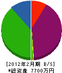 中島タタミ店 貸借対照表 2012年2月期