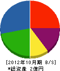 飯塚土建 貸借対照表 2012年10月期