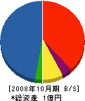 後藤建築 貸借対照表 2008年10月期