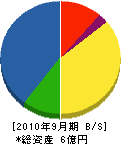 兼田建設 貸借対照表 2010年9月期